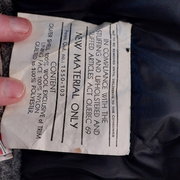 Rare vintage 1970's James bay blanket and coat Co. Wool coat with real fox fur - Picture 5 of 9